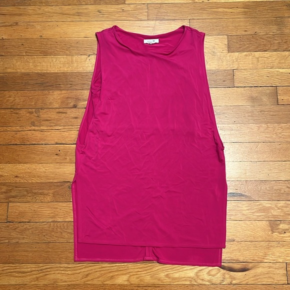 Helmut Lang Faint Jersey Sleeveless Keyhole Tunic, size Petite - Picture 2 of 12